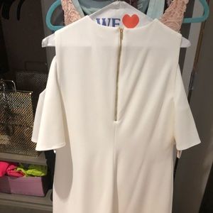 Calvin Klein white cold shoulder dress